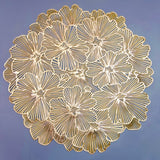 6 pcs Placemats - Golden Rose Design
