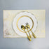 6 pcs Placemats - Golden & White Sunflower Flower Design