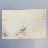 6 pcs Placemats - Golden & White Sunflower Flower Design