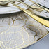 6 pcs Placemats - Golden & White multiFlower