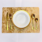7-Piece Dining Mat & Runner Set - Light Brown
