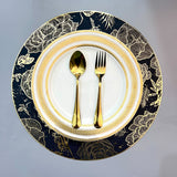 6 pcs Placemats - Black Floral New Design