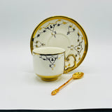 1 pc Bone China Teacup, Saucer & Tea Spoon-D2