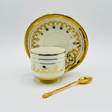 1 pc Bone China Teacup, Saucer & Tea Spoon-D1