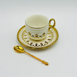 1 pc Bone China Teacup, Saucer & Tea Spoon-D1
