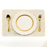 Placemats Set Of 6 & Set of 8-Color White & Golden