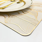Placemats Set Of 6 & Set of 8-Color White & Golden