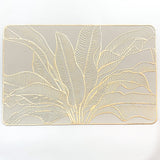Placemats Set Of 6 & Set of 8-Color White & Golden