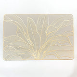 Placemats Set Of 6 & Set of 8-Color White & Golden