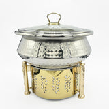 Chafing Dishes with Burner Stand & Steamer-Stainless Steel