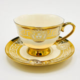 6 Persons Ceramic Tea cup & Saucer Set - Versace Design