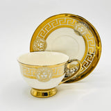 6 Persons Ceramic Tea cup & Saucer Set - Versace Design