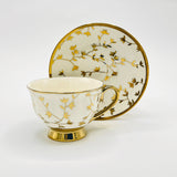 6 Persons Ceramic Tea cup & Saucer Set - Golden Arabic Design