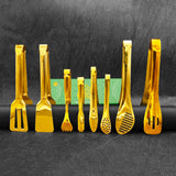 Golden Food Serving Tongs