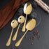 Rice & Curry Serving Spoons Set Golden Qareenay Manzil® Branded with 5 Year Warranty