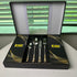 Imported Cutlery 24-Piece Golden & Silver Diamond Pattern Design - 6 Person