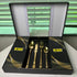 AYD Premium 24-Piece Golden Diamond Pattern Cutlery Set - 6 Person