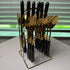Black Marbline Golden Cutlery Set 25 Pcs