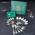 Diamond Cut Design 50 Gram Silver Cutlery Set Qareenay Manzil® branded