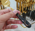Black Marbline Golden Cutlery Set 25 Pcs