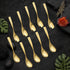 Rice & Curry Serving Spoons Set Supreme Golden Qareenay Manzil® Branded with 5 Year Warranty