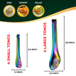 Rainbow Stainless Steel Tongs Mega Saving Bundle
