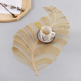 Golden Leaves Design Placemats - Set of 6