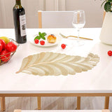 Golden Leaves Design Placemats - Set of 6