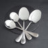 Rice & Curry Serving Spoons Set Silver Diamond Pattern Qareenay Manzil® Branded with 5 Year Warranty
