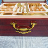 84 Piece Luxury Golden Cutlery for 12 people