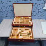 84 Piece Luxury Golden Cutlery for 12 people