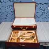 84 Piece Luxury Golden Cutlery for 12 people