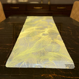 Vinyl Table Runner Classic Golden Color Leaf Style
