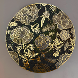6 pcs Placemats - Black Floral New Design