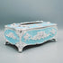 Tissue Box  Luxury Cyan & Silver Napkin Holder