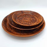 Pure Wood Handi Craft Serving Trays - Round