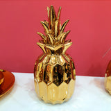 Golden Ceramic Pineapple Shaped Decoration Item