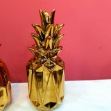 Golden Ceramic Pineapple Shaped Decoration Item