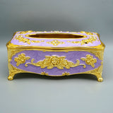 Luxury Mauve & Golden Tissue Box Napkin Holder