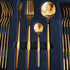 35 Grams Quality Cutlery for 6 People - 24 Piece Set - Full Golden