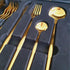 35 Grams Quality Cutlery for 6 People - 24 Piece Set - Full Golden