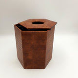 Premium Round Tissue Box - Brown