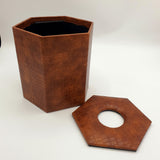 Premium Round Tissue Box - Brown