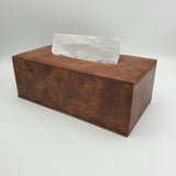 Premium Leather Tissue Box - Brown