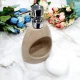 Soap Dispensor with Loofah Sponge - Brown