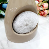 Soap Dispensor with Loofah Sponge - Brown