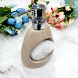 Soap Dispensor with Loofah Sponge - Brown