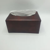 Premium Leather Tissue Box - Dark Brown