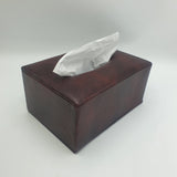 Premium Leather Tissue Box - Dark Brown