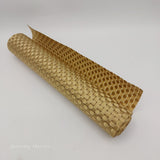 Jute Table Runner - Washable & Heat Resistant - Chequered Gold